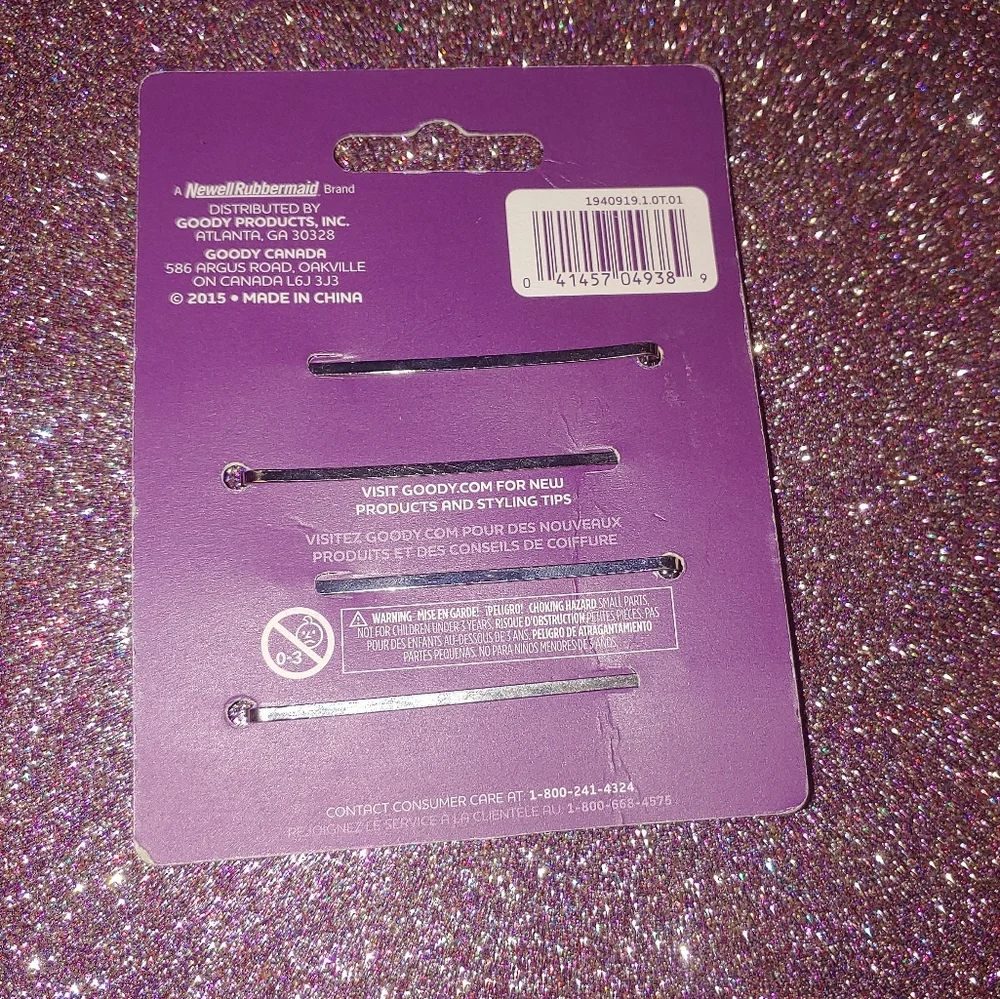$4 Goody 4 Pack Hair Pins Diamond & Pearl Bobby Slides